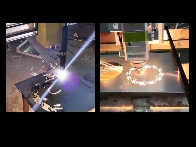 CNC Fiber laser VS CNC Plasma cutter higher speed higher precise Lower consumptions