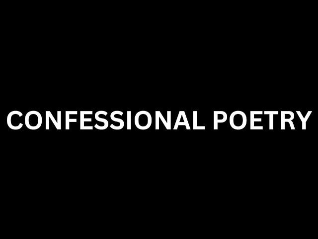 How to Pronounce "Confessional poetry" in English Language?[how to say Confessional poetry?]