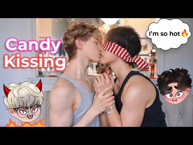 So Hot  Candy Kissing Challenge  Cute Gay Couple Sweet Kiss