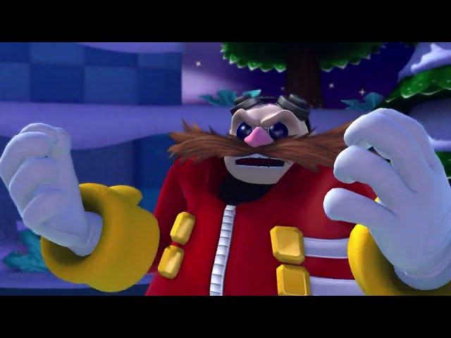 Eggman Gets Angry and Smashes Ice Wall - Sonic Lost World