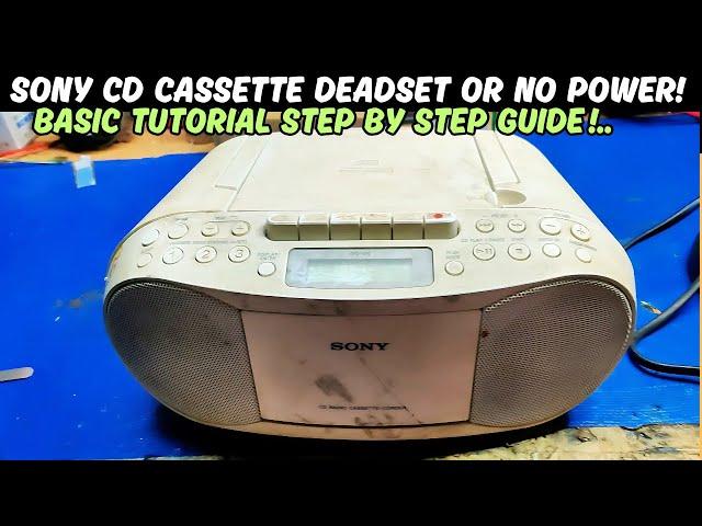 How to Repair a Classic  Cd Casette Tape no Power or Deadset no Sound | Tutorial Step by step Guide