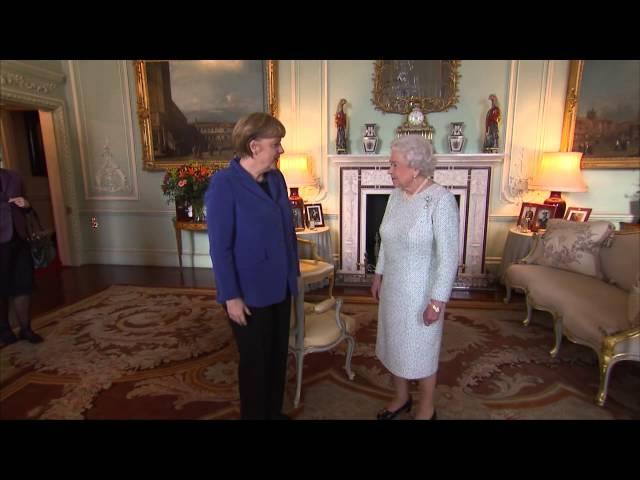 The Queen receives the Chancellor of Germany Angela Merkel at Buckingham Palace