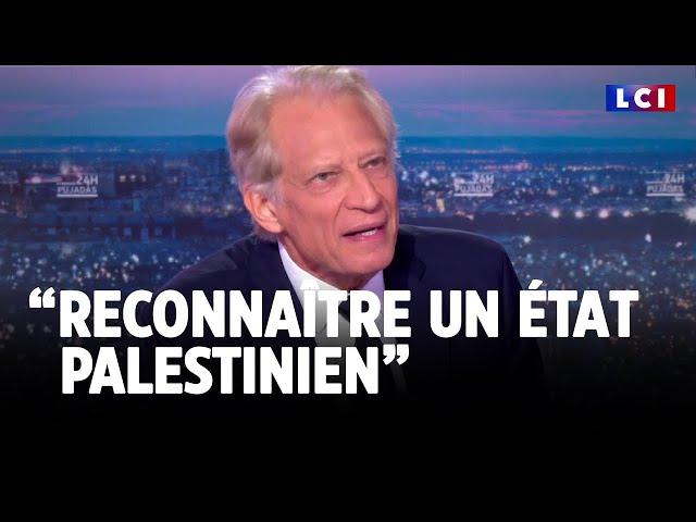 "Reconnaitre un État palestinien" : Dominique de Villepin invité de David Pujadas｜LCI