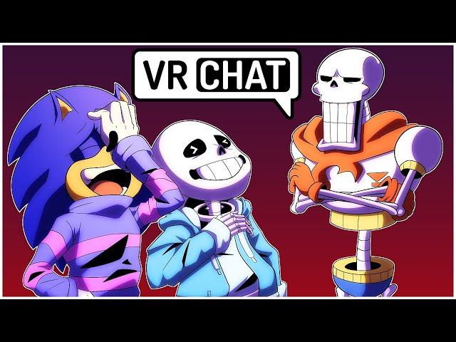 Sonic and Sans Pranks Papyrus in VR CHAT!