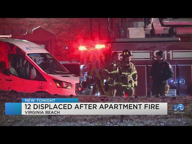 Virginia Beach fire displaces 12 people in apartment complex