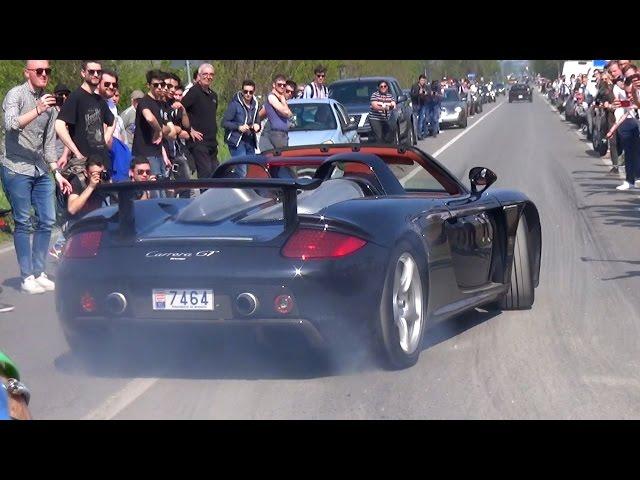 Launch Controls, Accelerations & Burnouts - Cars & Coffee Italy Brescia 2017!