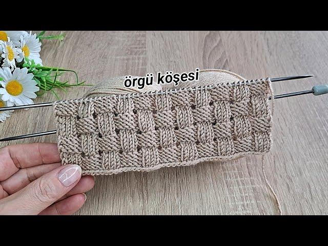 İki şiş kolay örgü yelek model anlatımı ️Eays knitting crochet patterns