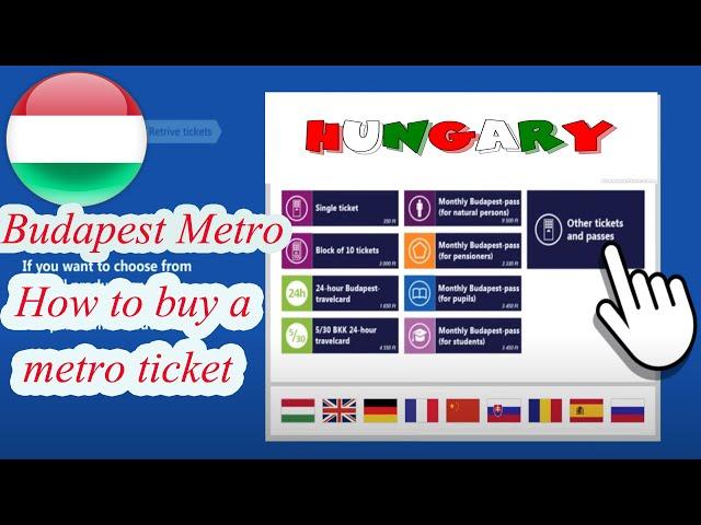 How to buy a 24 hour metro ticket in Budapest 2022  -  Kako kupiti 24h kartu za metro u Budimpesti
