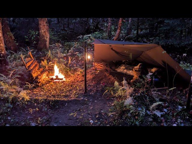 CAMPING in the rain exposed to nature – Bushcraft Trip