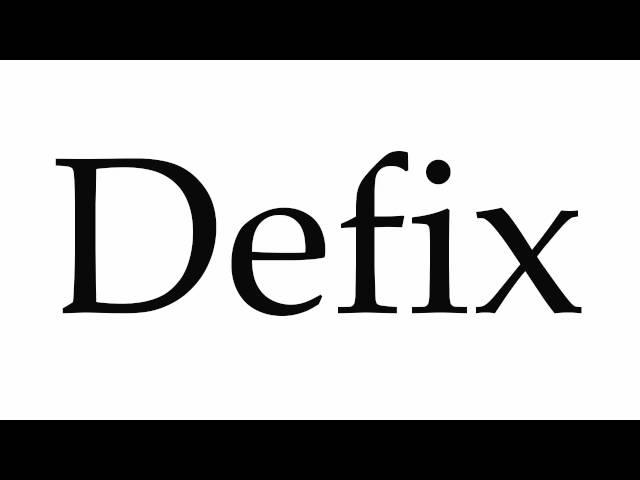 How to Pronounce Defix