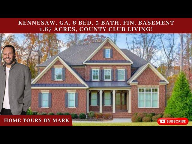 Country Club Living In Kennesaw, GA, 1.67 Acres, Finished Basement Estate