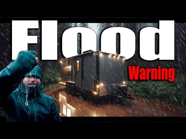 They Lost Power, I Didn't - Offgrid Toy Hauler Cabin Gets Direct Hit - ICE, Thunderstorm & Flooding