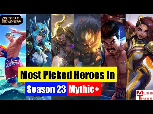 Top 10 Most Picked Heroes In Mythic Mobile Legends || Top 10 Best Heroes In Mobile Legends 2022