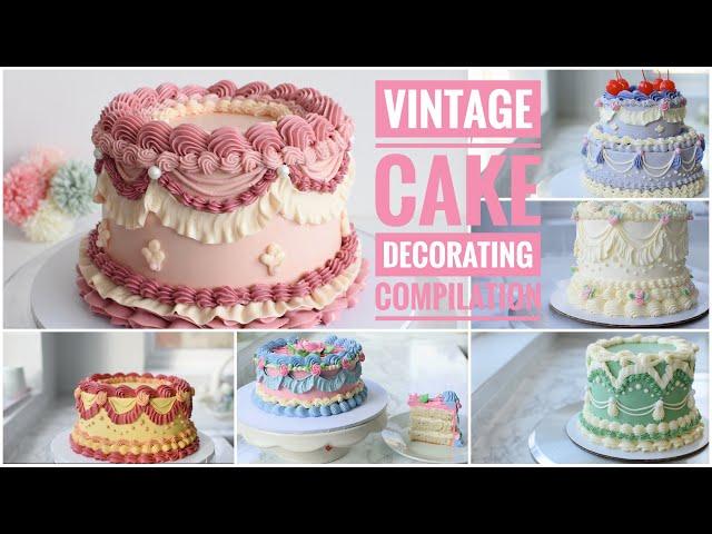 Vintage Cake Decorating - Satisfying Piping Compilation - How to Make Cake - Cake Style/Trend 2021