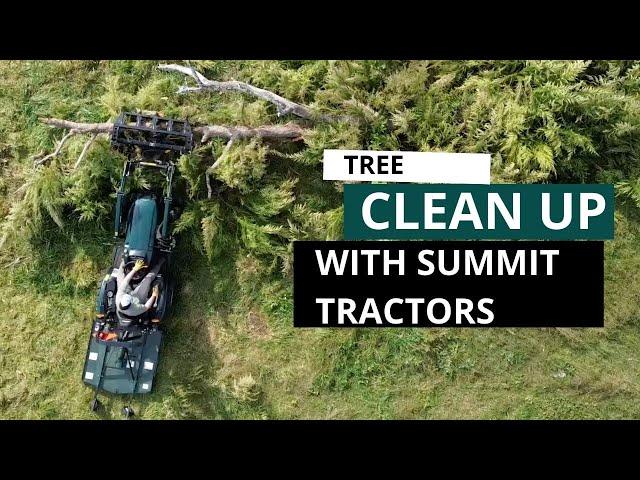 Cleaning Up a Fallen Tree with the Summit TX25H Tractor