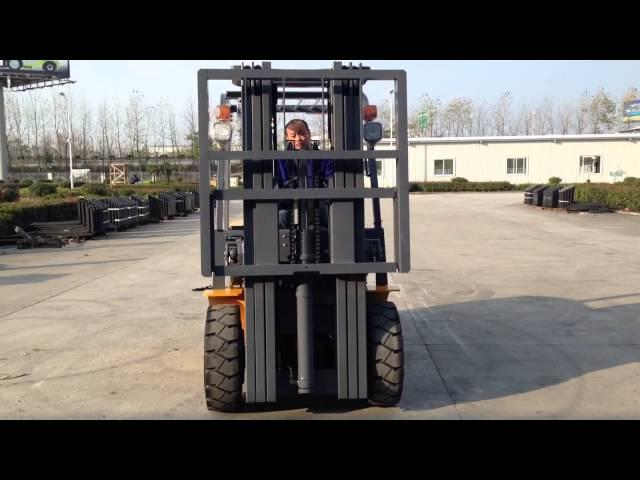 3 ton diesel forklift with Japan Isuzu testing video