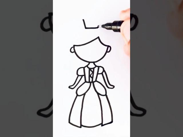 cute princess art #art #abckidsummutv #drawingtechniques #abckidtv #artandcraft #cute #viralvideo