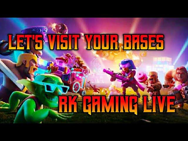 #CLASH OF CLANS LIVE | COC LIVE BASE VISIT | RK GAMING LIVE | DAY 70