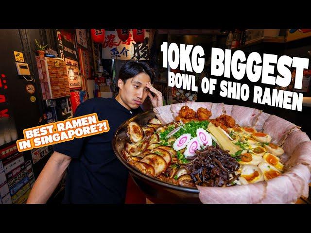 INSANE 10KG RAMEN EATING CHALLENGE! | BEST RAMEN IN SINGAPORE - Hidden Ramen Restaurant in the East!