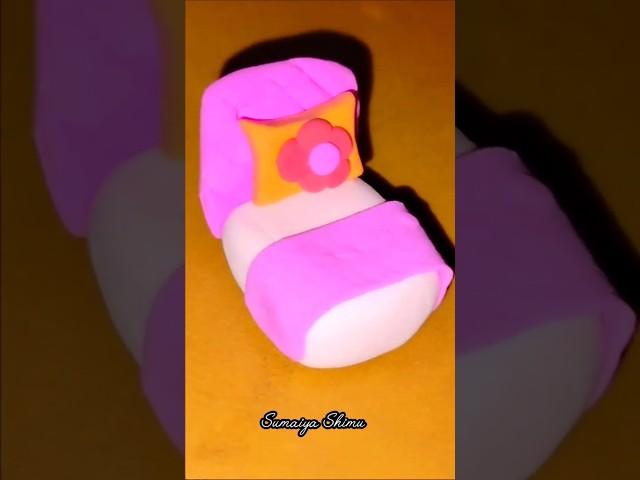 How To Make Miniature Furniture With Clay #shorts #art #clay #diy #youtubeshorts
