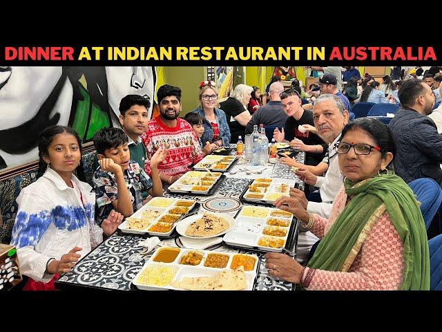 DINNER AT INDIAN RESTAURANT IN AUSTRALIA WITH FAMILY