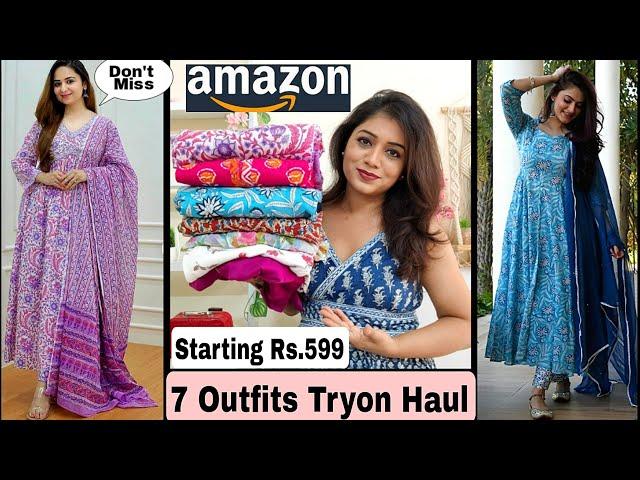 Amazon Summer Kurti Haul Starting Rs.599|Maxi Dress, Kurti Sets etc | Amazon Haul