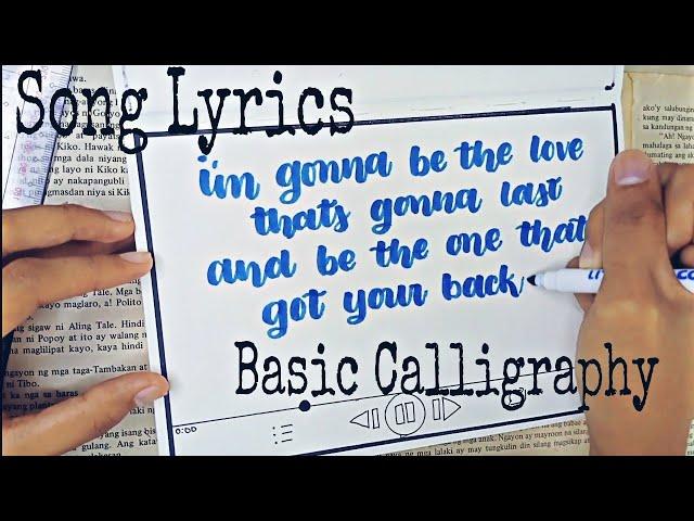 Song Lyrics Calligraphy Requested. Basic Calligraphy #04