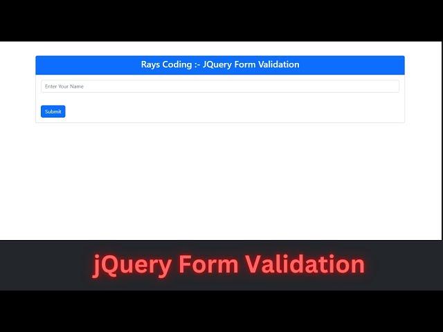 Full Name Validation In jQuery ||  Name Validation In jQuery