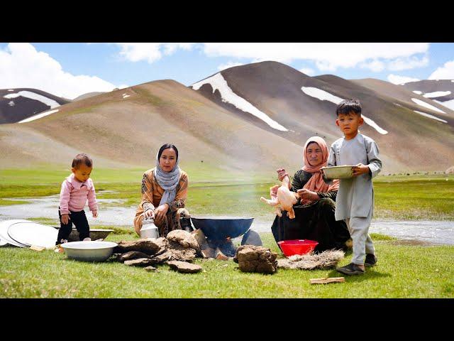 Shepherd Mother Cooking Shepherd Food in the Nurture |  Village life in Afghanistan