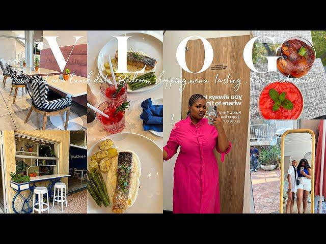 VLOG : we went on a date , errand +Shopping , hair maintenance and menu tasting .