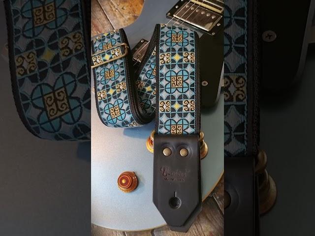 Bluebird Vintge Guitar Straps - Custom  Frampton Classic Blue #guitaraccessories #bluebirdstraps