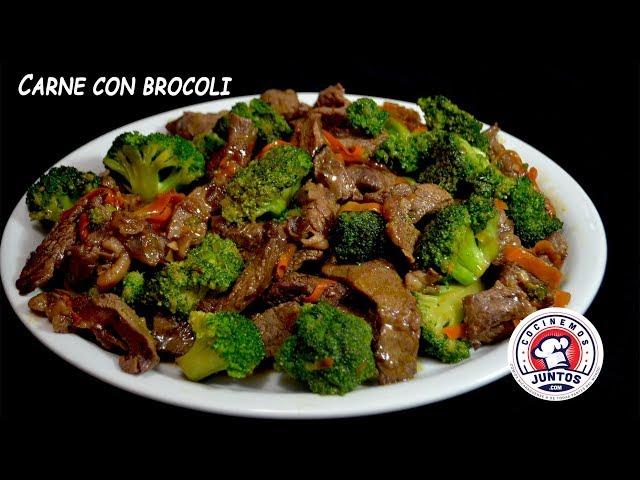 Como hacer carne con brocoli. Comida China