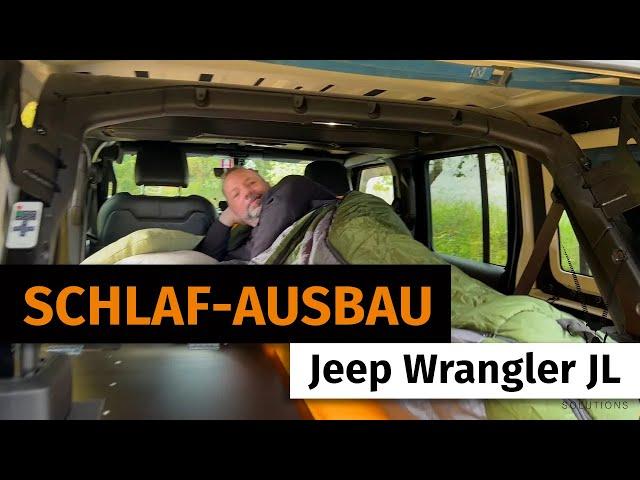 Montage Jeep Wrangler JL Schlafausbau „Black Canyon“ von ORYX Solutions