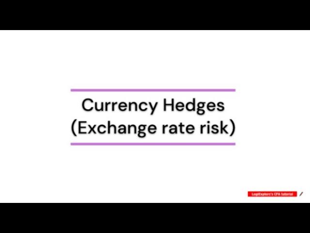 Currency Hedges - CFA level 3 tutorial