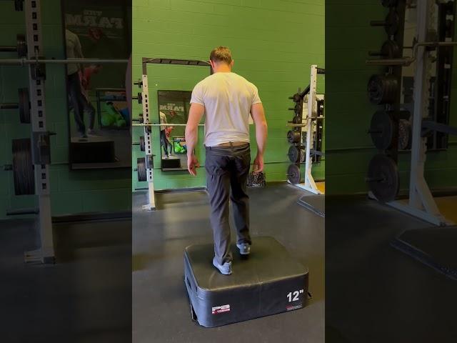 Double Leg Box Jump and Landing | Physical Therapy Beginner Plyometric Exercise