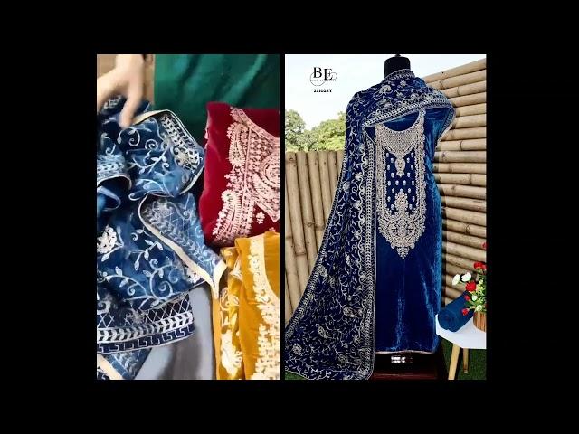 lovely Velvet Salwar Materials Collection Shop Online @Sumyz