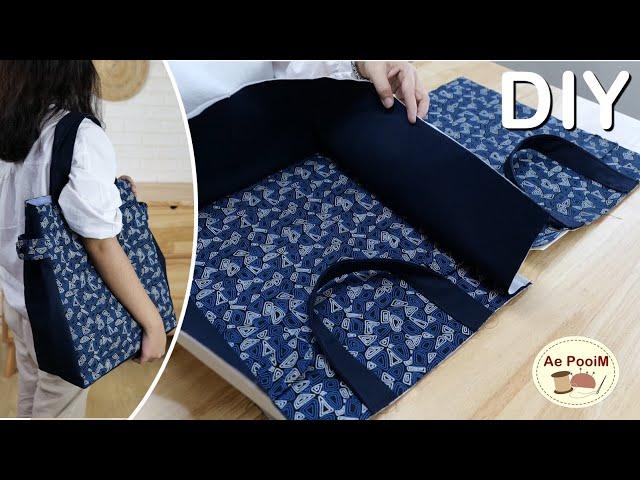 New idea! Large Tote Bag, Quick & Easy making