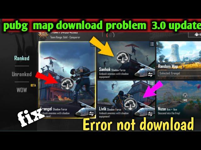 How to Fix maps Download error in pubg 3.0 update l pubg map not download problem solve