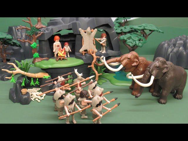 Homo Sapiens VS Mammouth : la Préhistoire ! Stop motion playmobil !