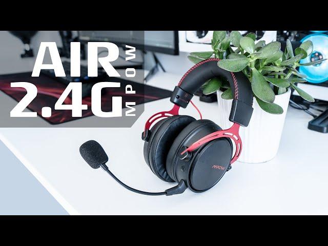 MPOW Air 2.4G Wireless Gaming Headset Review and Mic Test