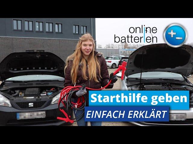 Starthilfe geben | Tutorial | Batterie überbrücken