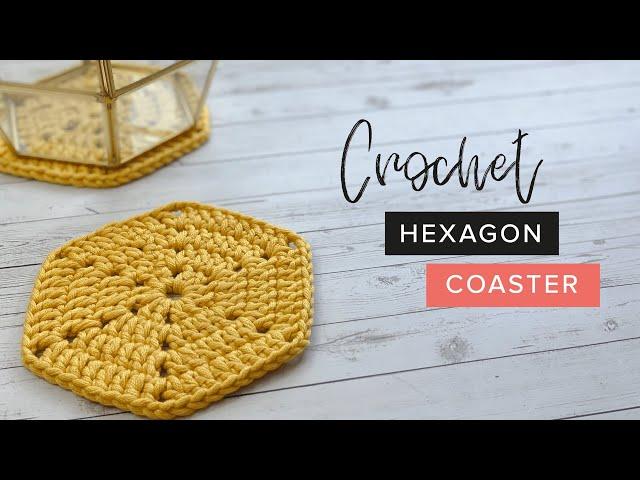 How to Crochet a Hexagon Coaster | Easy Tutorial by Crochet and Tea