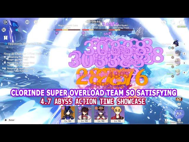 Clorinde Chevreuse Beidou Thoma Super Overload Team So Satisfying - 4.7 Abyss Action Time Showcase