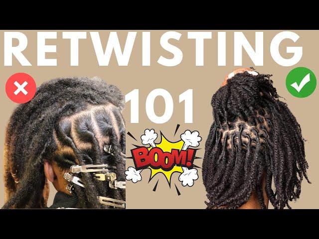 Everything You Need to Know About Retwisting Locs (Two Strand Twist Starter Locs on 4C Hair)