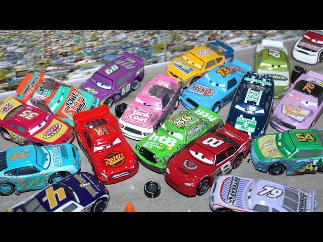 Disney Cars Custom Damaged Piston Cup Racers Part 2 (Motor Speedway of the South Crash)