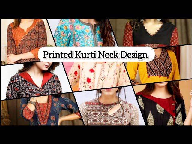 Latest Printed Cotton Kurti Neck Design |Neck Design For Printed Cotton suits #Simple