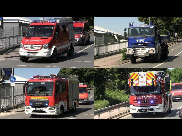 [Neue DLA(K) 23/12] Großübung der Jugendfeuerwehr Bensheim, DRK, THW und DLRG - Einsatzfahrten