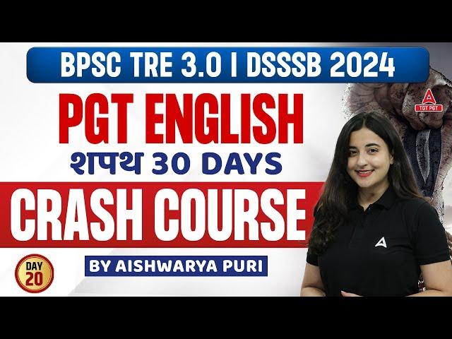 BPSC/DSSSB PGT English Literature Crash Course #20 | English Literature By Aishwarya Puri