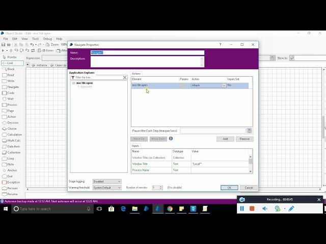 Issue in attaching msc file in blueprism