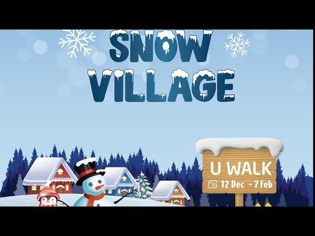 Snow village in UWalk // AlNasr Official Store tour // Fountain show Asmr